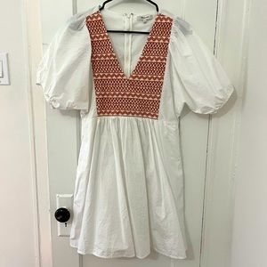 Madewell Embroidered Poplin Mini Dress - S
